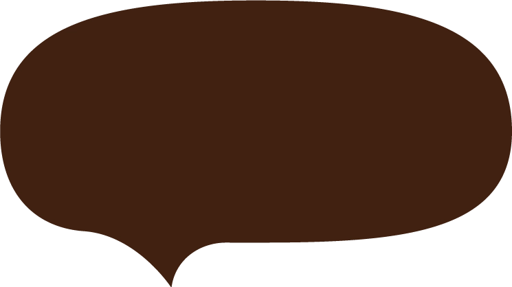 茶色の吹き出し画像