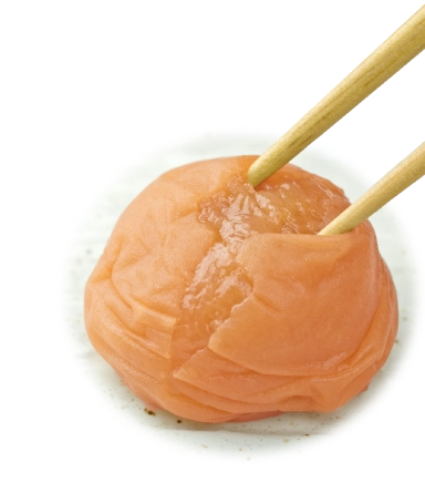 梅干しとお箸の画像