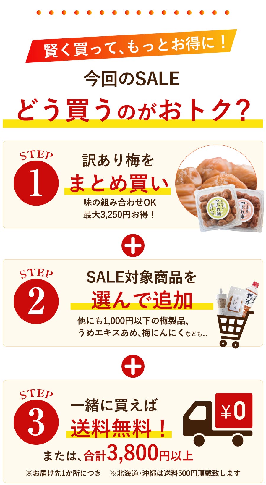 4半期に1度の大感謝うめ～セール