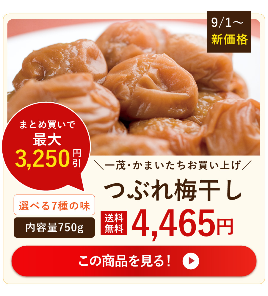 4半期に1度の大感謝うめ～セール