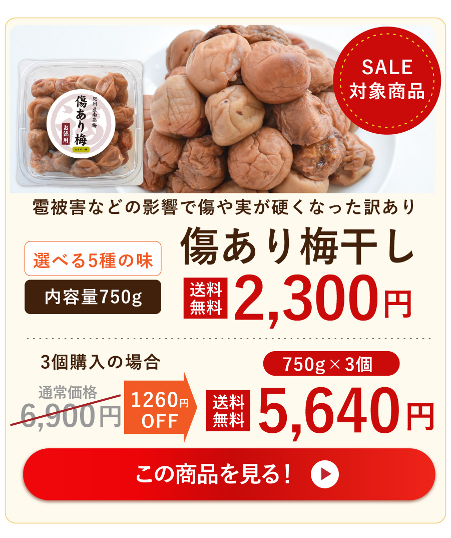 4半期に1度の大感謝うめ～セール