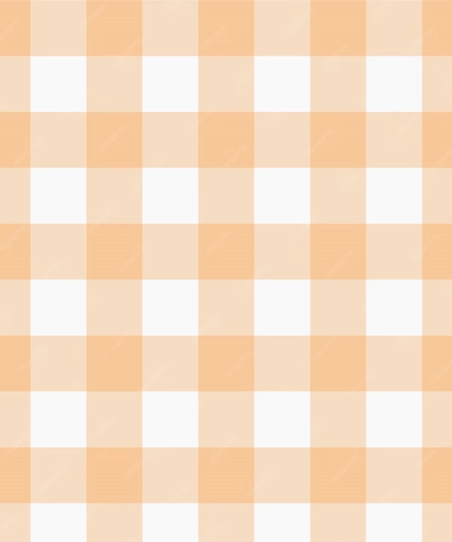 オレンジチェックの背景画像
