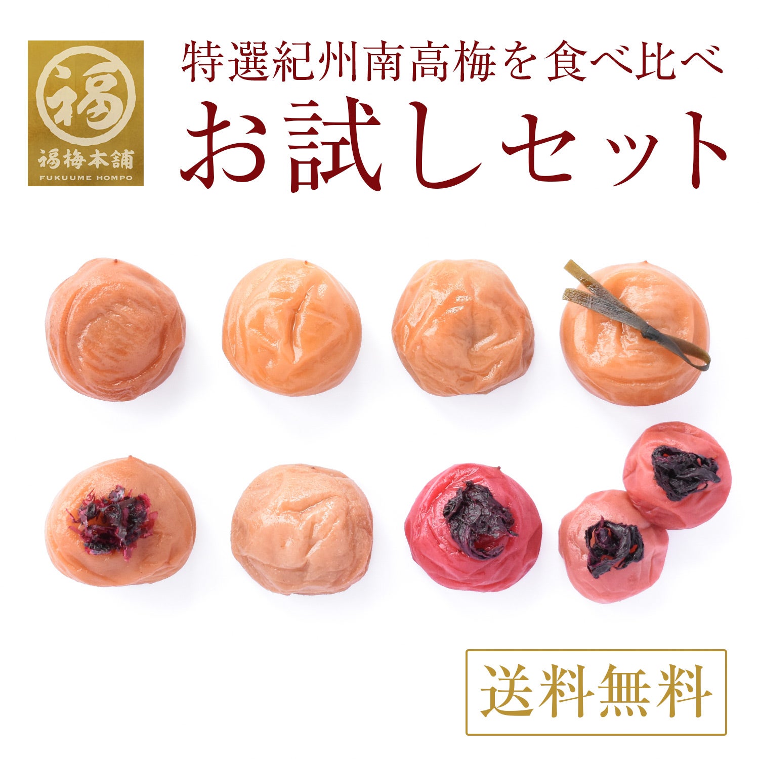 最高級Aランクの紀州南高梅を食べ比べ♪ お試しセット 【送料無料