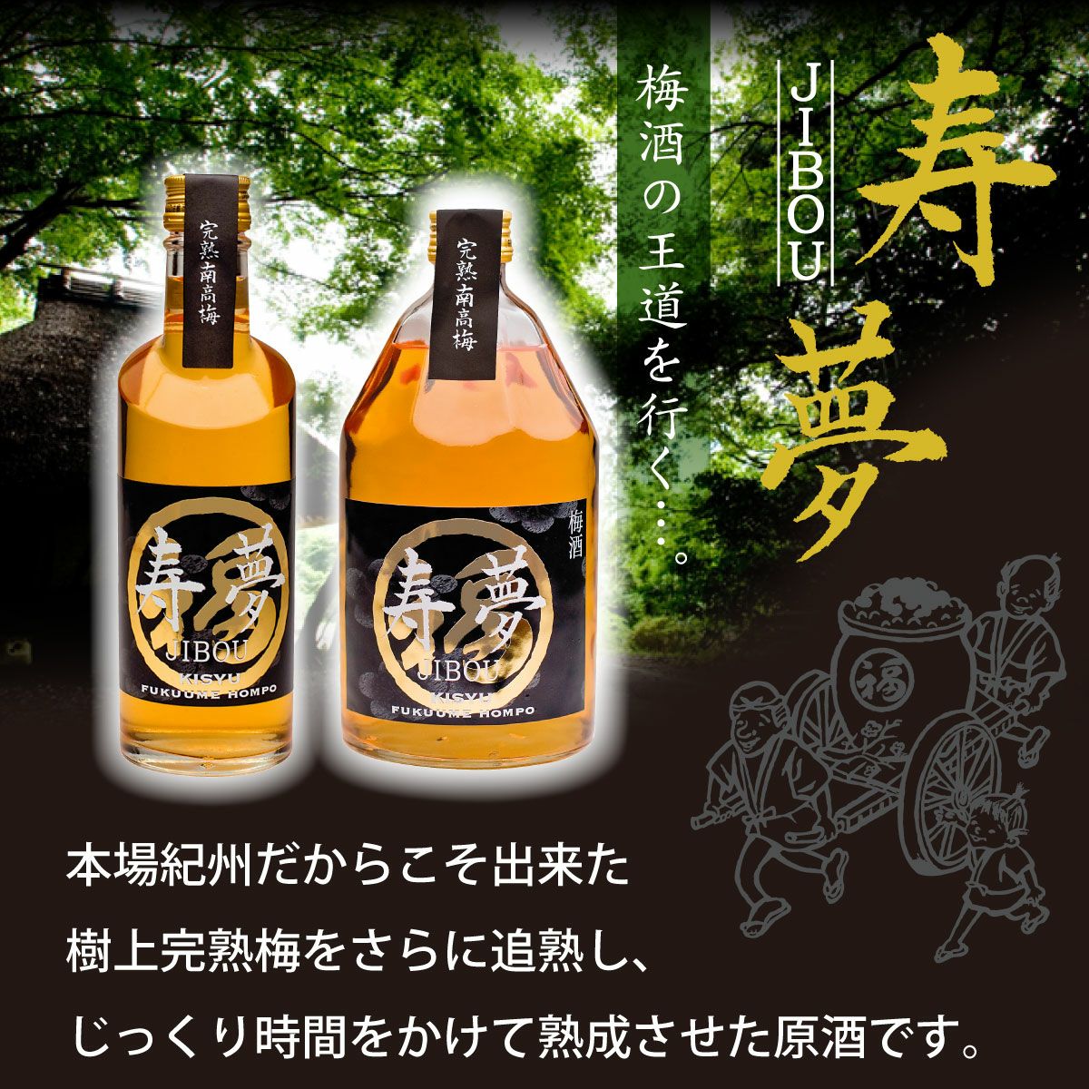 紀州完熟南高梅使用本格梅酒【寿夢720ml】 | 紀州梅干し専門店 福梅本舗