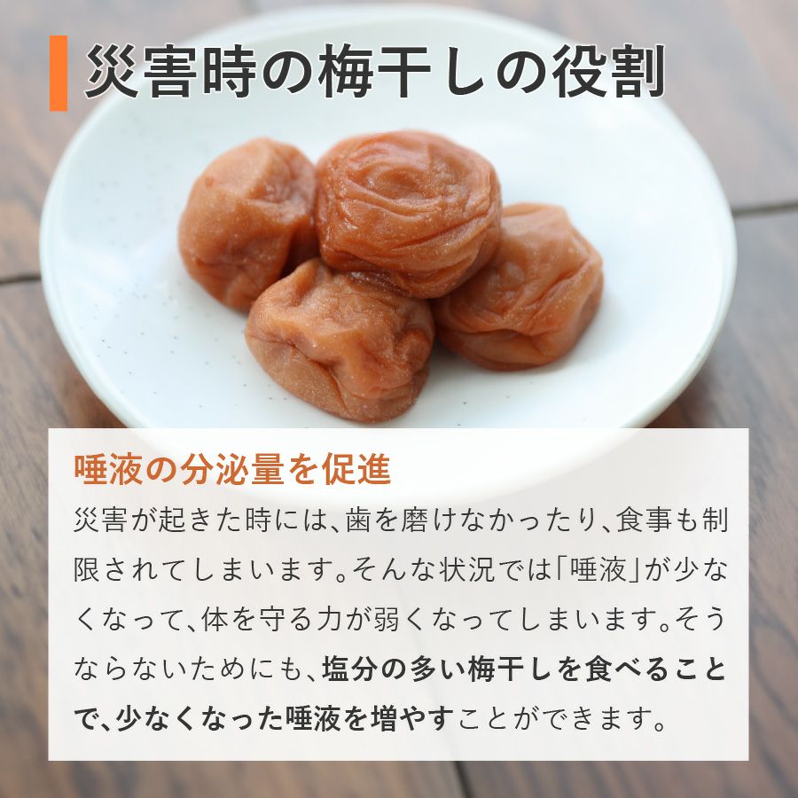 梅干し 無添加 災害時備蓄用 白干梅 750g×4パック（3kg）昔ながらの塩