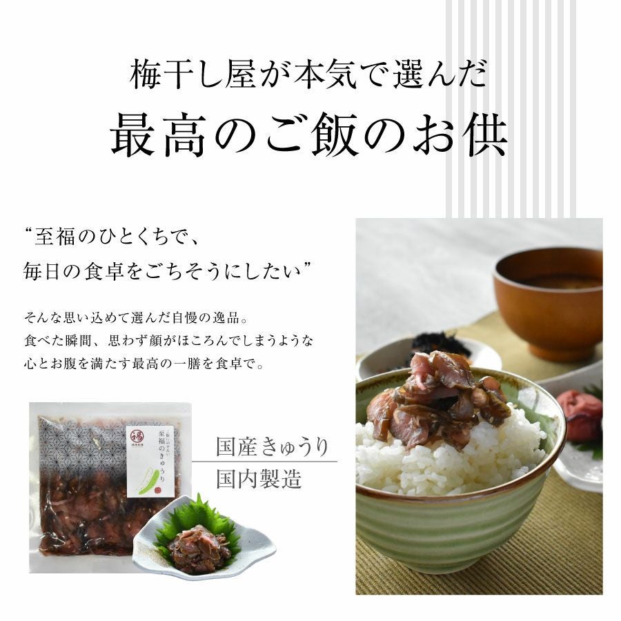 至福のきゅうり100g【単品(1パック)販売】 | 紀州梅干し専門店 福梅本舗