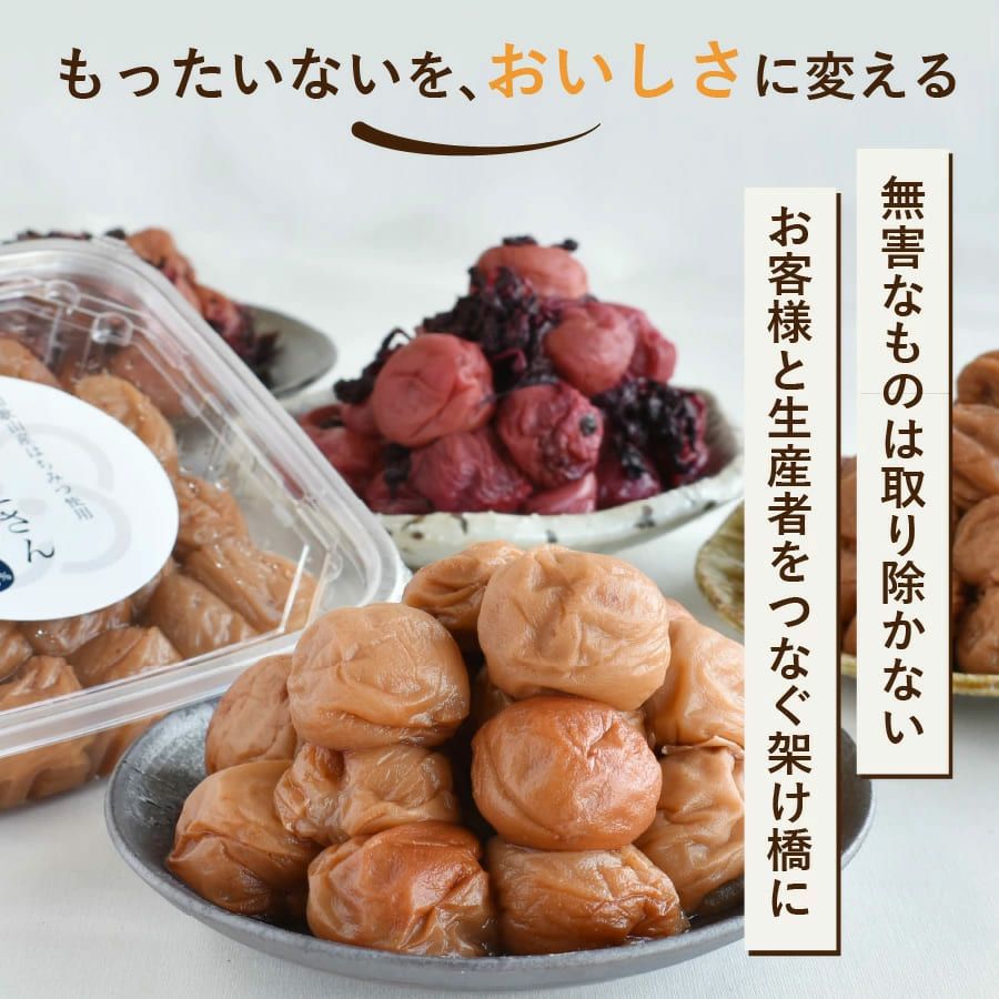 和歌山県産はちみつ使用 5種類の味から選べる！訳あり梅干し500g