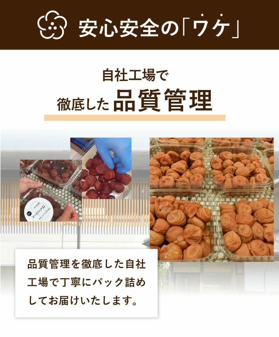 和歌山県産はちみつ使用 5種類の味から選べる！訳あり梅干し500g